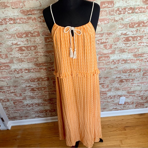 TALULAH Dress Orange Maxi Size Large - Picture 3 of 11